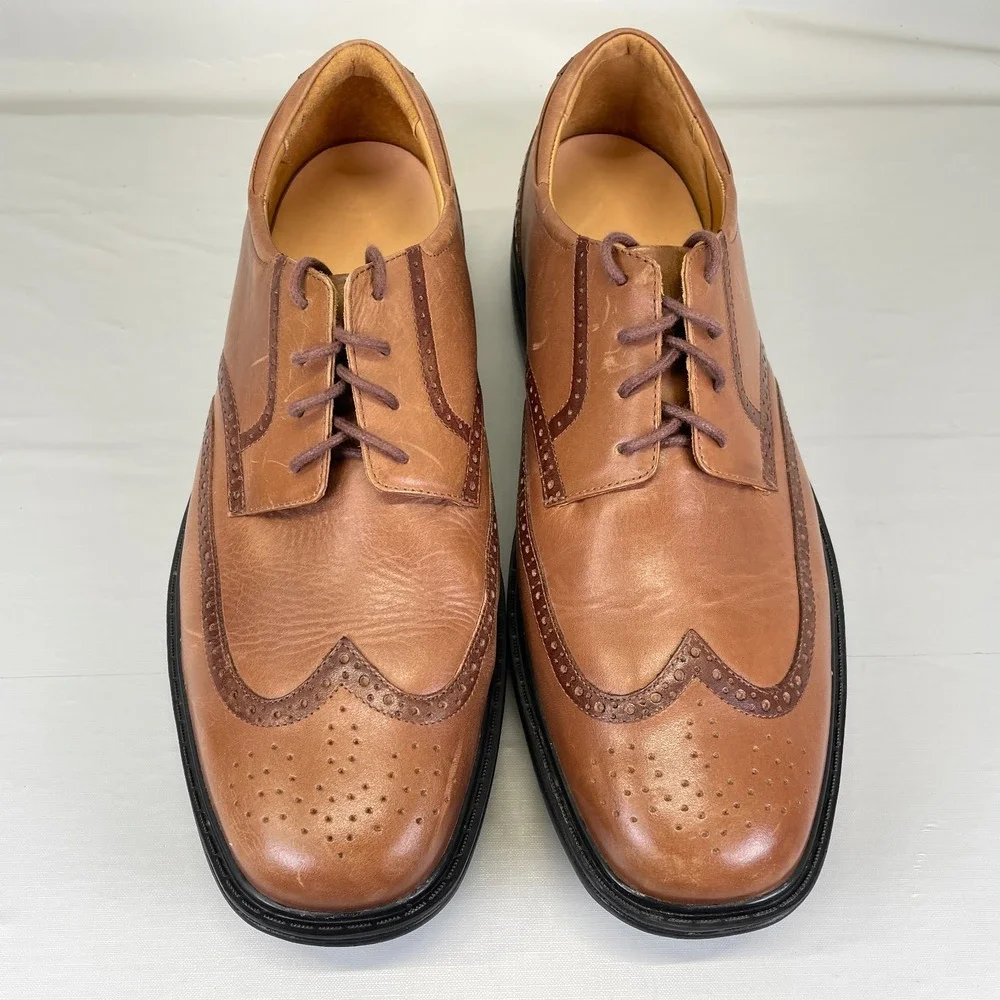 Dr. Comfort Wing Oxford Shoes Mens Size 12 XW Brown Leather Lace Up Diabetic
